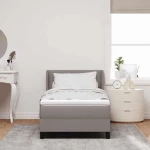 vidaXL Κρεβάτι Box Spring με Στρώμα - Πολύχρωμο - 90 x 200 εκ. - Υφασμάτινο
