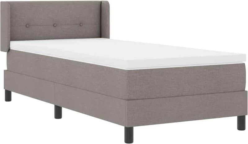 vidaXL Κρεβάτι Box Spring με Στρώμα - Πολύχρωμο - 90 x 200 εκ. - Υφασμάτινο