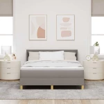 vidaXL Κρεβάτι με Στρώμα και Βάση σε Ταύρο, 140 x 190 εκ. Υφασμα