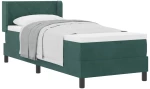 vidaXL Κρεβάτι Box Spring με Στρώμα Σκούρο Πράσινο 80x200 εκ. Βελούδο