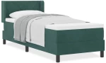 vidaXL Κρεβάτι Box Spring με Στρώμα Σκούρο Πράσινο 80x200 εκ. Βελούδο
