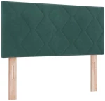 Κρεβάτι Box Spring με Στρώμα vidaXL Σκούρο Πράσινο 90x200 εκ. Βελούδο