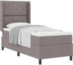 Κρεβάτι Box Spring vidaXL με Στρώμα Ταούπε 90x190 cm Υφάσματος