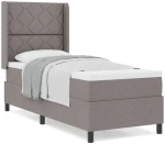 Κρεβάτι Box Spring vidaXL με Στρώμα Ταούπε 90x190 cm Υφάσματος