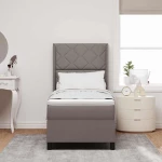 Κρεβάτι Box Spring vidaXL με Στρώμα Ταούπε 90x190 cm Υφάσματος