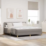 vidaXL Κρεβάτι Box Spring με Στρώμα & LED Ταύρου 180 x 200 εκ Ύφασμα