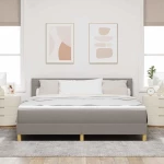 vidaXL Κρεβάτι Box Spring με Στρώμα & LED Ταύρου 180 x 200 εκ Ύφασμα