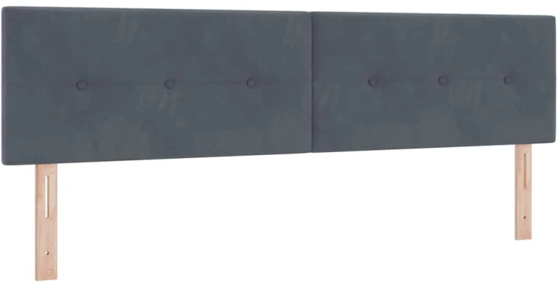 Κρεβάτι Box Spring με Στρώμα & LED vidaXL Σκούρο Γκρι 180x200 εκ Βελούδο