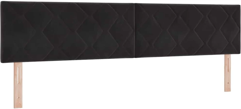 vidaXL Κρεβάτι με Στρώμα και LED Μαύρο 200x200 εκ Βελούδο
