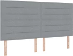 vidaXL Κρεβάτι Box Spring με Στρώμα & LED Γκρι 180x200 εκ. Ύφασμα