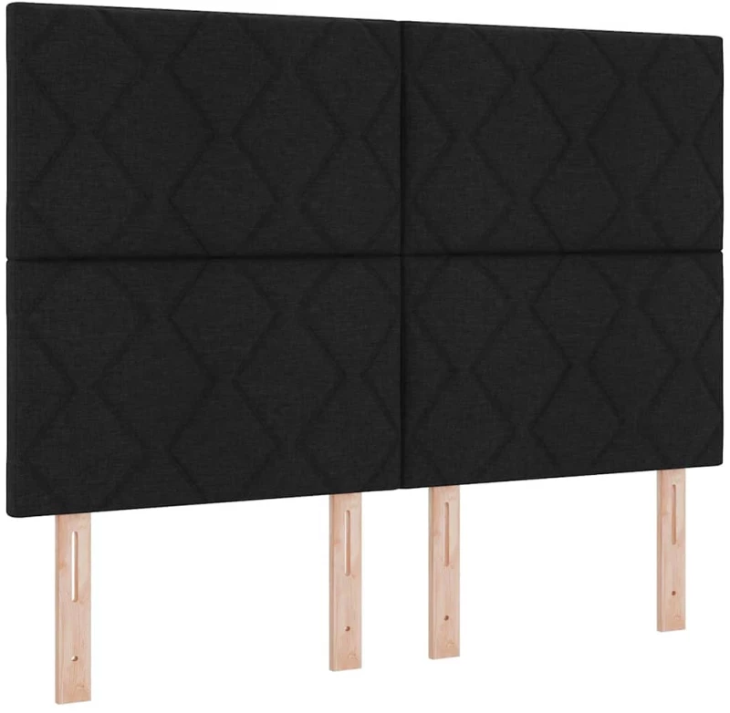 vidaXL Κρεβάτι Box Spring με Στρώμα & Μαύρο LED 140x200 εκ. Υφασμάτινο