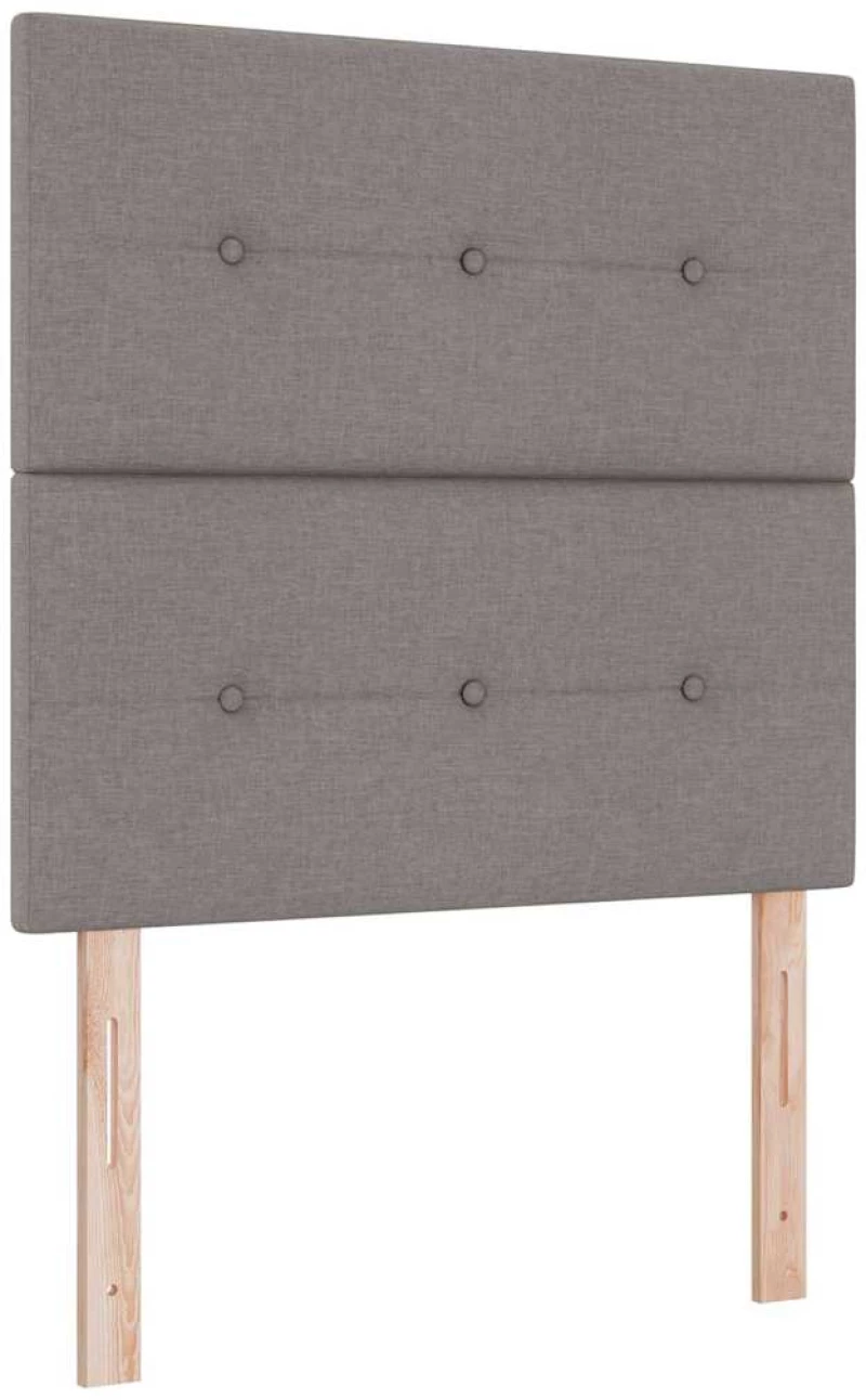 Κρεβάτι Box Spring vidaXL με στρώμα και LED Ταπέ 90x190 εκ. Υφάσμα