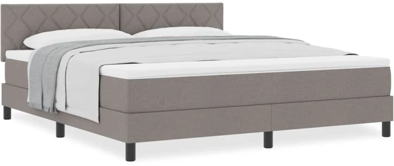 vidaXL Κρεβάτι Box Spring με Στρώμα Ταμπά 180x200 εκ. Υφασμάτινο