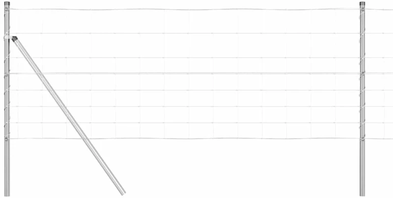 vidaXL Περίφραξη Γης 0.8x25 μ από Γαλβανισμένο Χάλυβα