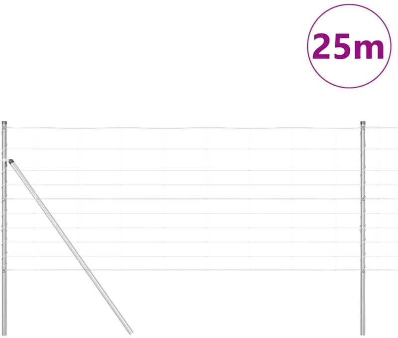 vidaXL Περίφραξη Γης 1x25 μ Γαλβανισμένο Ατσάλι