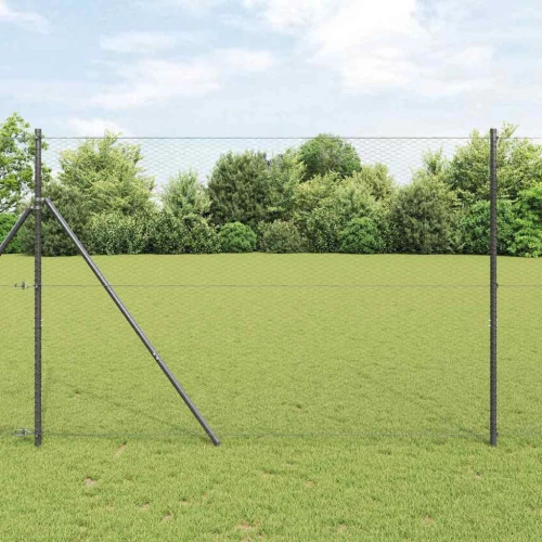 vidaXL Εξάγωνο Φράχτη Γκρι 1.6 x 10 m Χάλυβας