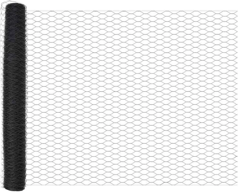vidaXL Εξάγωνος Φράχτης Γκρι 1.2x10 μ Ατσάλι