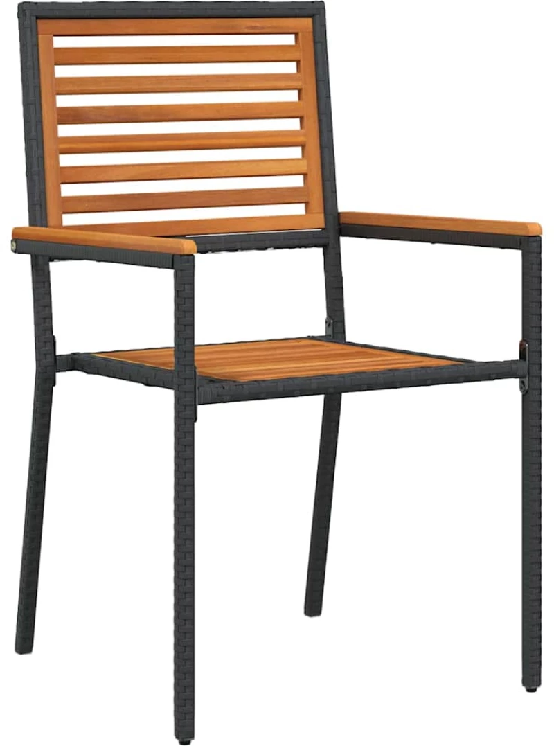 vidaXL Σετ Τραπεζαρίας Κήπου 5 pcs Μαύρο 150 x 90 x 74 cm