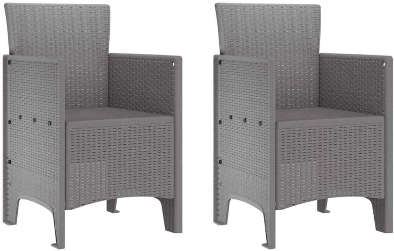 vidaXL Σετ τραπεζαρίας κήπου 3 pcs Ανοιχτό γκρι 100 x 100 x 73 εκ