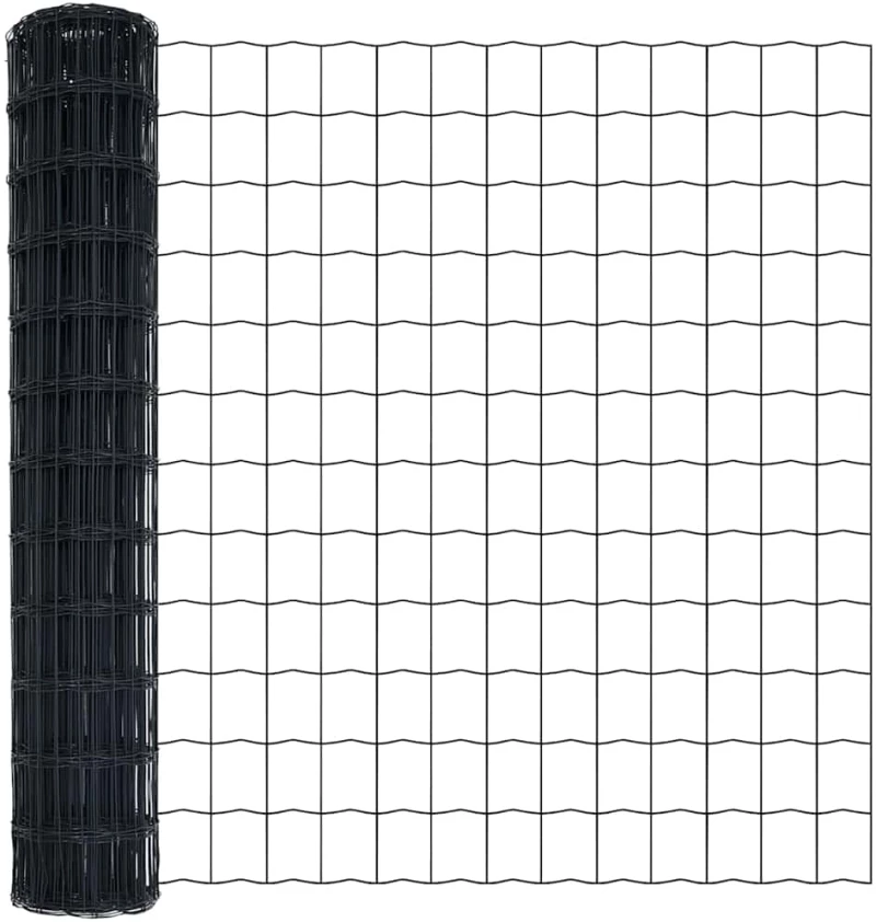 vidaXL Ευρωπαϊκός φράκτης Γκρι 1x25 μ Σίδηρος