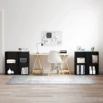 vidaXL Σετ επίπλου τηλεόρασης 4 pcs Μαύρη Δρυς 72 x 35 x 36.5 cm