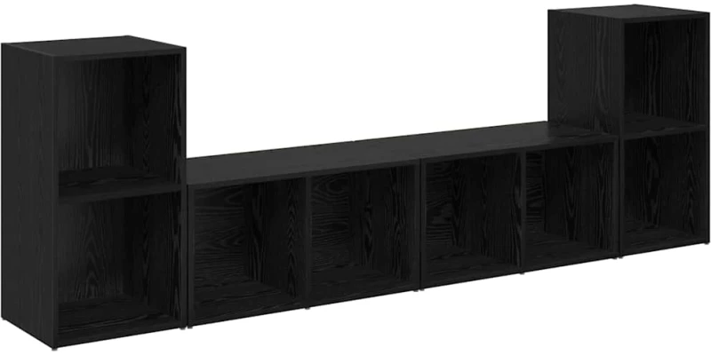 vidaXL Σετ επίπλου τηλεόρασης 4 pcs Μαύρη Δρυς 72 x 35 x 36.5 cm
