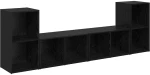 vidaXL Σετ επίπλου τηλεόρασης 4 pcs Μαύρη Δρυς 72 x 35 x 36.5 cm