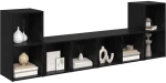 vidaXL Σετ επίπλου τηλεόρασης 4 pcs Μαύρη Δρυς 72 x 35 x 36.5 cm