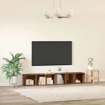 vidaXL Σετ επίπλου τηλεόρασης 2 pcs Παλιό Ξύλο 37 x 35 x 107 εκ