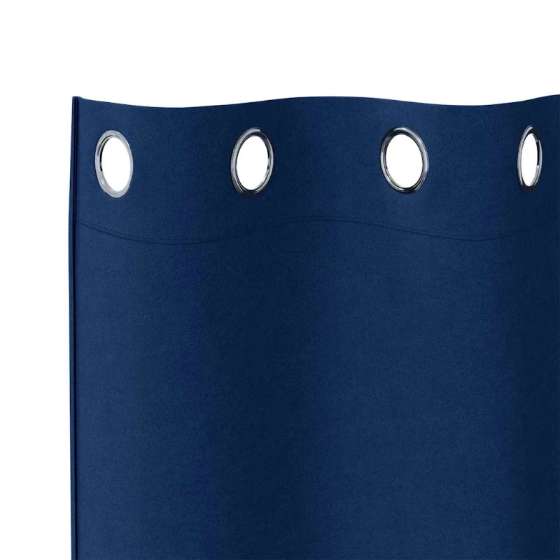 vidaXL Κουρτίνες 2 pcs Σκούρο Μπλε 260 x 140 εκ. Πολυεστέρας
