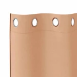 vidaXL Κουρτίνες 2 pcs Ανοιχτό καφέ 260 x 140 εκ. Πολυεστέρας