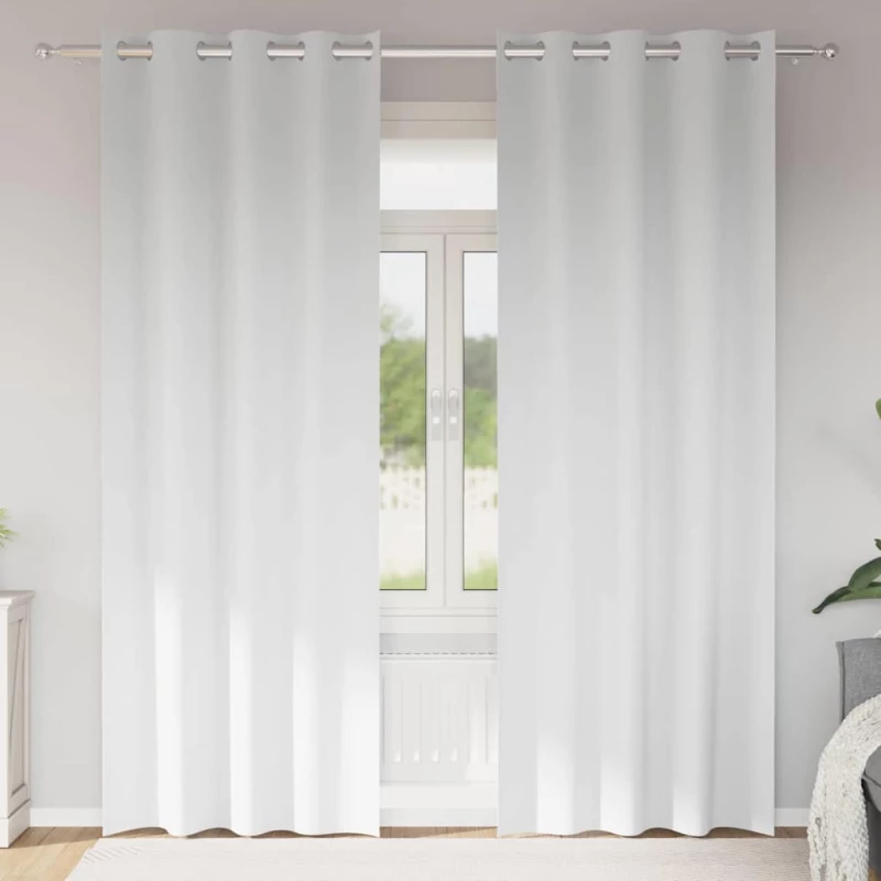 vidaXL Κουρτίνες 2 pcs Καθαρό Λευκό 260 x 140 εκ. Πολυεστέρας