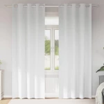 vidaXL Κουρτίνες 2 pcs Καθαρό Λευκό 260 x 140 εκ. Πολυεστέρας