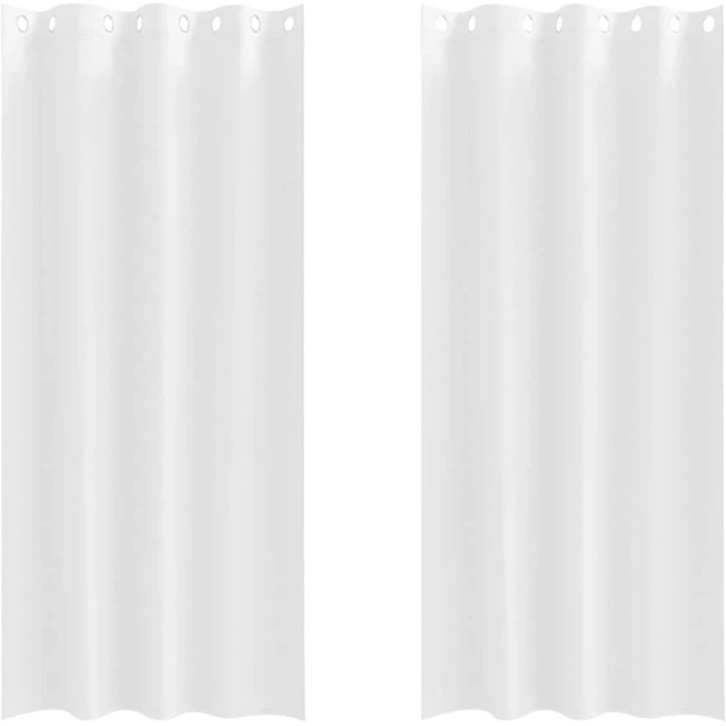 vidaXL Κουρτίνες 2 pcs Καθαρό Λευκό 260 x 140 εκ. Πολυεστέρας