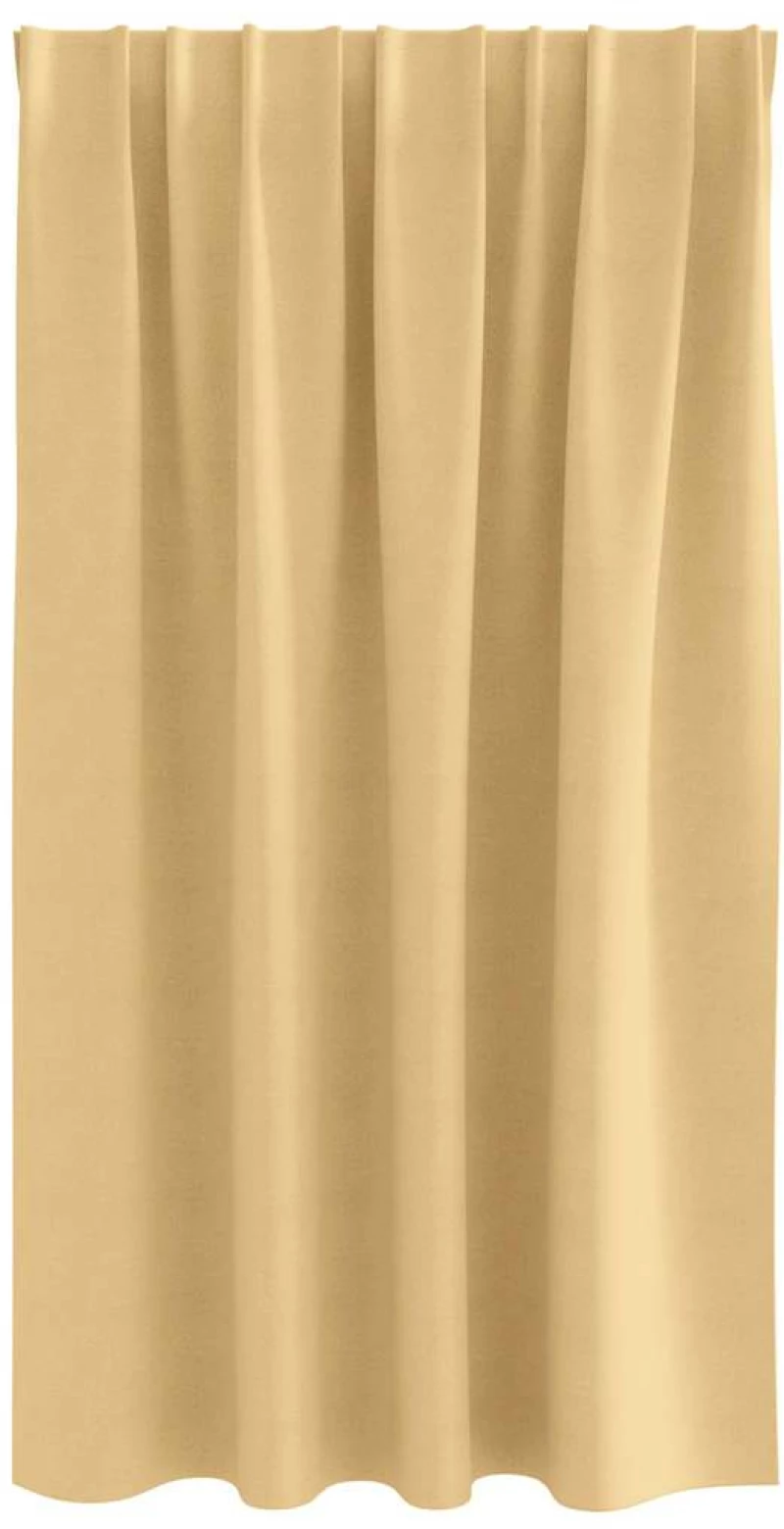 vidaXL Κουρτίνες με κουρτίνες 2 pcs Μπεζ 140 x 140 cm Πολυεστέρας
