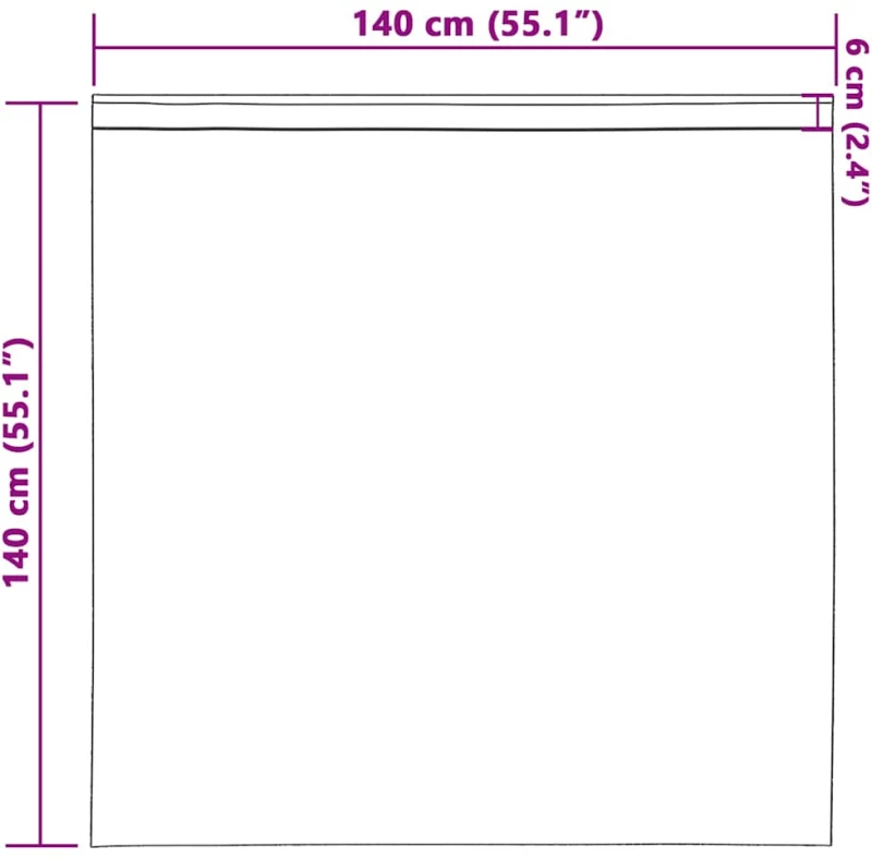 vidaXL Κουρτίνες με κουρτίνες 2 pcs Μπεζ 140 x 140 cm Πολυεστέρας