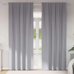vidaXL Κουρτίνες 2 pcs Ανοιχτό γκρι 245 x 140 εκ. Πολυεστέρας