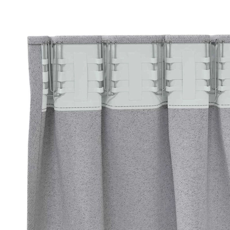 vidaXL Κουρτίνες 2 pcs Ανοιχτό γκρι 245 x 140 εκ. Πολυεστέρας