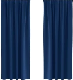 vidaXL Κουρτίνες 2 pcs Σκούρο Μπλε 260 x 140 εκ. Πολυεστέρας