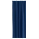 vidaXL Κουρτίνες 2 pcs Σκούρο Μπλε 260 x 140 εκ. Πολυεστέρας