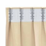 vidaXL Κουρτίνες με κουρτίνες 2 pcs Κρεμ 140 x 140 cm Πολυεστέρας