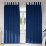 vidaXL Κουρτίνες 2 pcs Σκούρο Μπλε 245 x 140 εκ. Πολυεστέρας