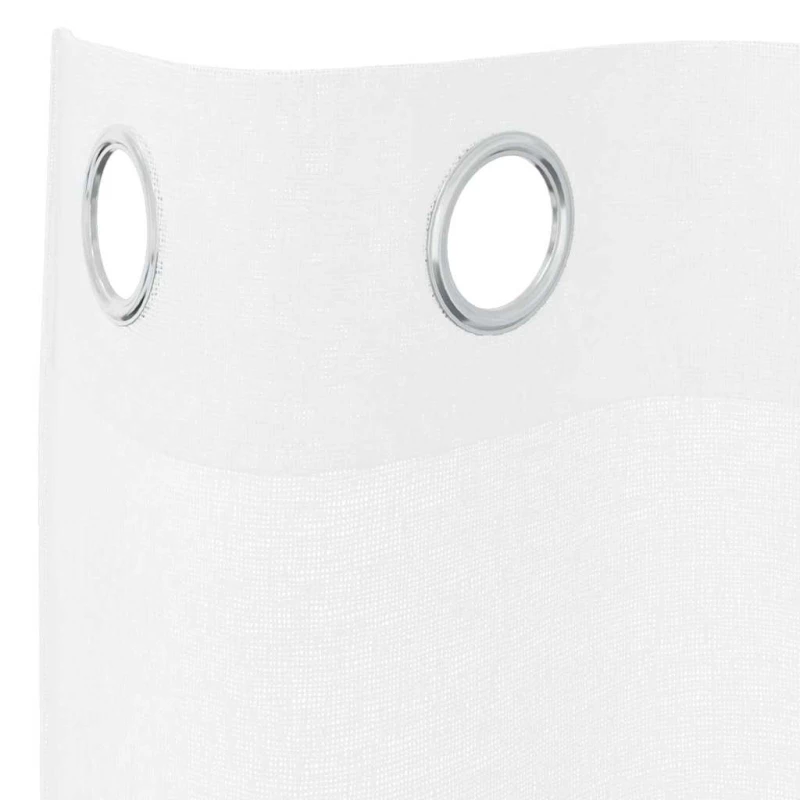 vidaXL Κουρτίνες με κουρτίνες 2 pcs Λευκό 140 x 245 εκ. Πολυεστέρας