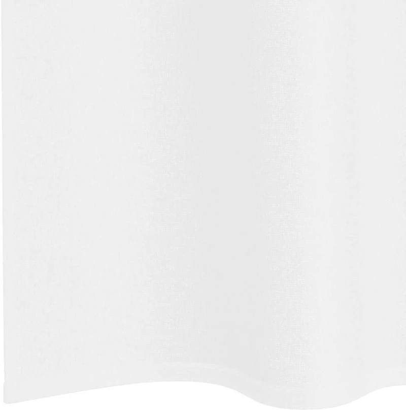 vidaXL Κουρτίνες με κουρτίνες 2 pcs Λευκό 140 x 245 εκ. Πολυεστέρας