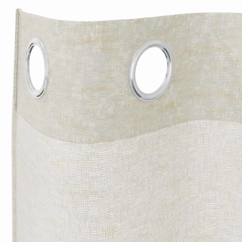 vidaXL Κουρτίνες με κουρτίνες 2 pcs Κρεμ 140 x 245 εκ. Πολυεστέρας