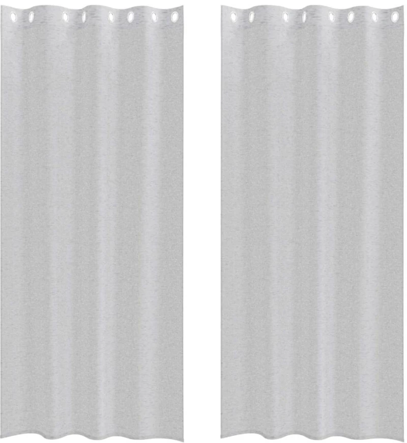 vidaXL Κουρτίνες 2 pcs Ανοιχτό γκρι 140 x 260 εκ. Πολυεστέρας