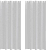 vidaXL Κουρτίνες 2 pcs Ανοιχτό γκρι 140 x 260 εκ. Πολυεστέρας