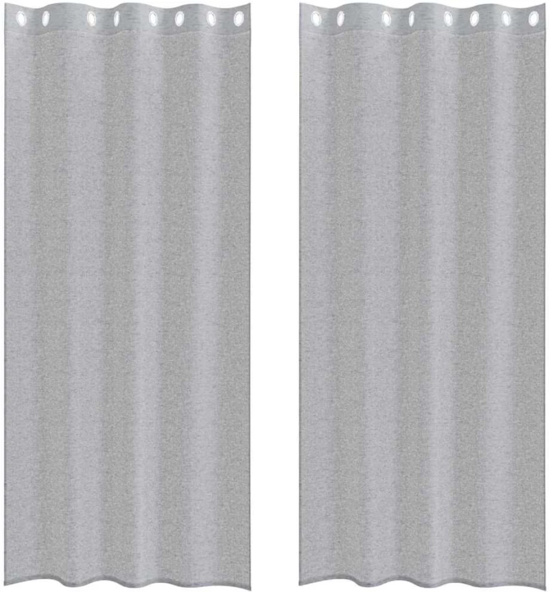 vidaXL Κουρτίνες 2 pcs Σκούρο γκρι 140 x 245 εκ. Πολυεστέρας