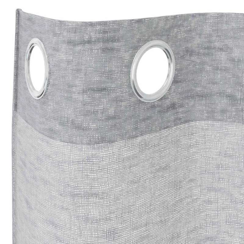vidaXL Κουρτίνες 2 pcs Σκούρο γκρι 140 x 245 εκ. Πολυεστέρας