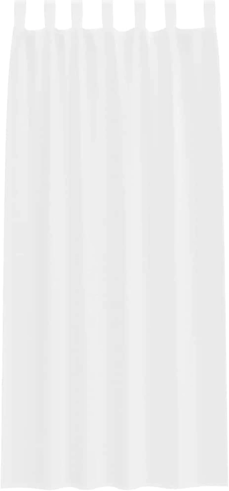 vidaXL Κουρτίνες με κουρτίνες 2 pcs Λευκό 140 x 245 εκ. Πολυεστέρας